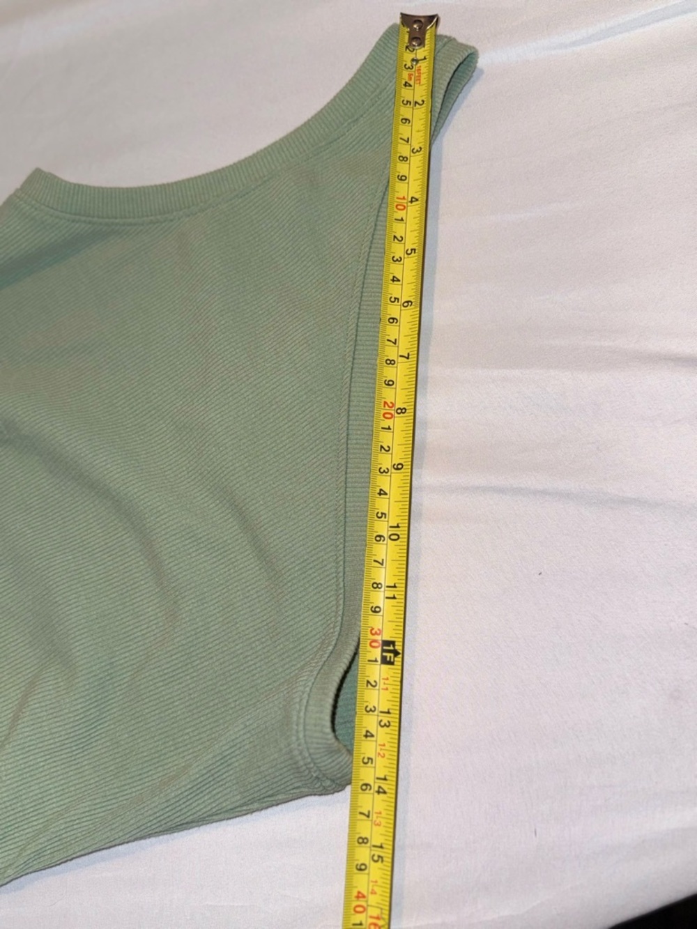 Lulu's One-Shoulder Sage Green Ribbed Tank Ruched Short Dress Size Large - Picture 10 of 16